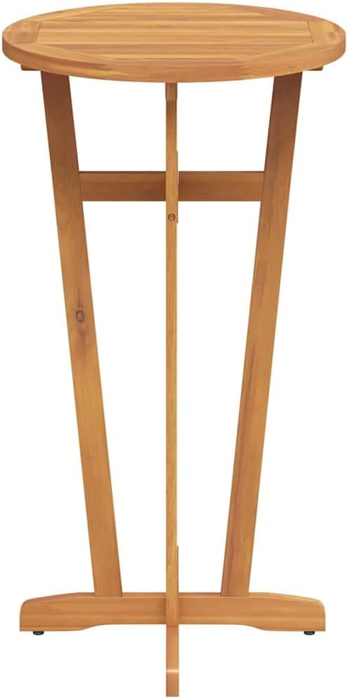vidaXL Bar Table, Outdoor Pub Table, Bistro Table, Counter Height Table for Balcony Porch Garden Deck Backyard, Farmhouse, Solid Acacia Wood
