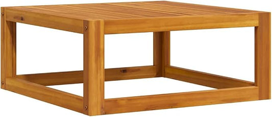 vidaXL Solid Acacia Wood Coffee Table - Square Outdoor Patio Garden Deck Table with Oil Finish, 26.7"x26.7"x11.4"