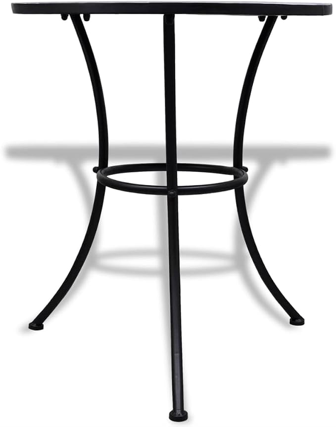 vidaXL Bistro Table Mosaic Ceramic Blue White Outdoor Garden Patio Cafe Coffee
