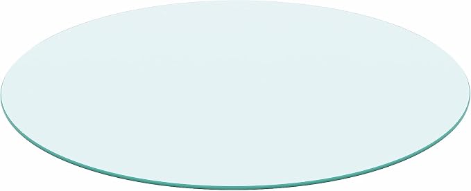 Meihua Glass Table Top, 30 Inch Round 1/4" Thick Round Polished Edge, Tempered Glass Table Outdoor for 360 Degree Rotatable.