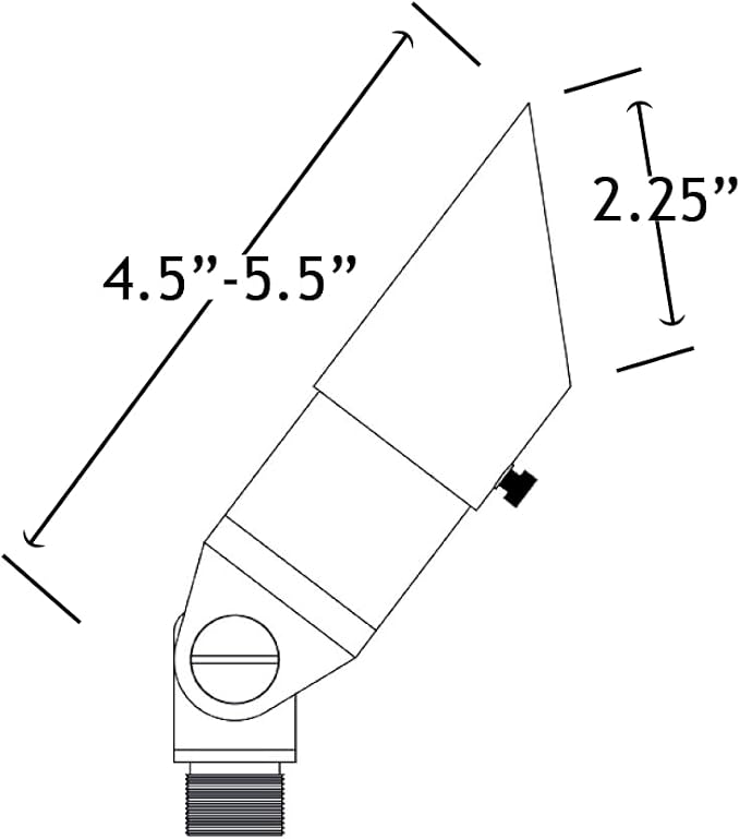 VOLT 12V Top Dog Outdoor Mini Spotlight (Black) & 4W 2700K MR11 LED Bulb | Solid Cast Brass with Durable Powder Coating, 350 Lumens of Warm White Light, Ideal for Yard, Lawn, Garden, Trees & House