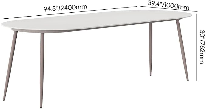 11-Piece Outdoor Dining Set - 94.5'' Sintered Stone Top Dining Table with 10 Rope Woven Armchairs, Aluminum Frame, Cushions for Patio, Garden, and Outdoor Dining