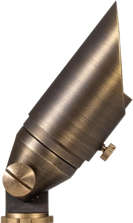 VOLT Top Dog Scotty 12V Cast Brass Mini Outdoor Spotlight (Bronze) with 4W 2700K Warm White 350 Lumen MR11 LED Bulb for Low Voltage Landscape Lighting of Yard, Lawn, Garden, Patio, Trees & House