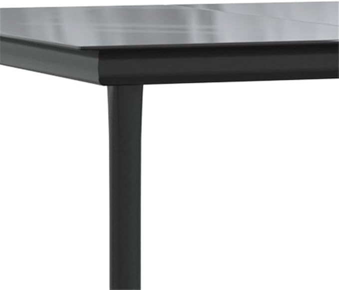 Afuera Living 5-Piece PE Rattan Patio Dining Set, Powder-Coated Steel, Gray Finish, Includes Rectangular Table and 4 Stackable Chairs, Weather-Resistant Outdoor Furniture for Garden, Balcony, or Patio