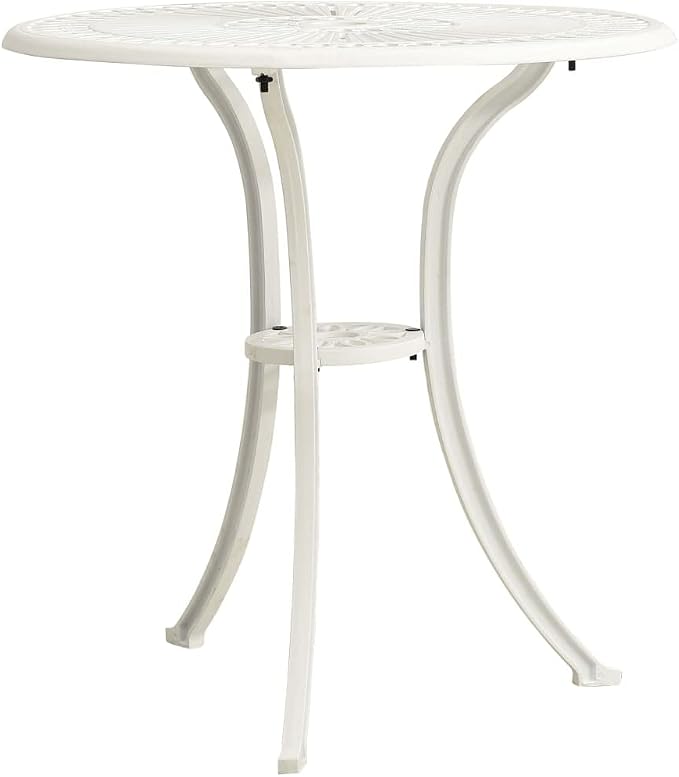 vidaXL Patio Table, Patio Table with Glass Top, Garden Table, Garden Furniture for Front Porch Deck Lawn Backyard, Industrial, Cast Aluminum
