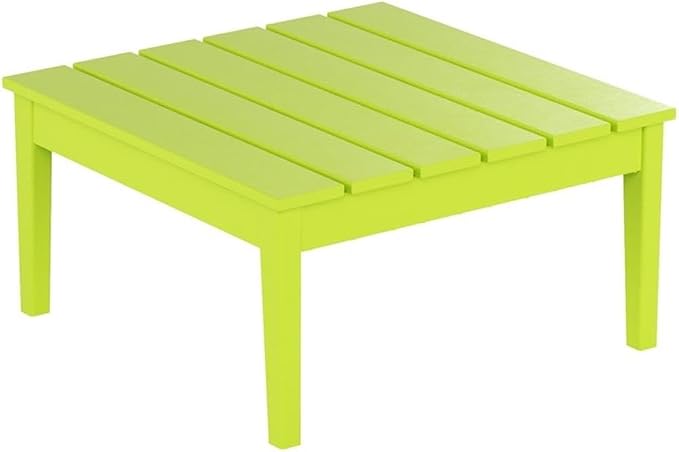 Costaelm Outdoor Side Tables for Patio, Small Patio Conversation Table Weather Resistant Coffee Table, Small Square Table Outdoor End Tables for Porch, Balcony, Poolside, Deck, Lime