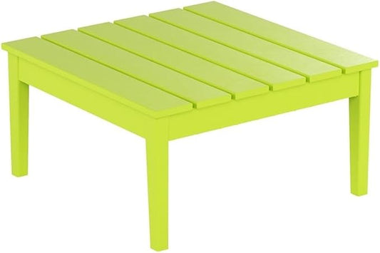 Costaelm Outdoor Side Tables for Patio, Small Patio Conversation Table Weather Resistant Coffee Table, Small Square Table Outdoor End Tables for Porch, Balcony, Poolside, Deck, Lime