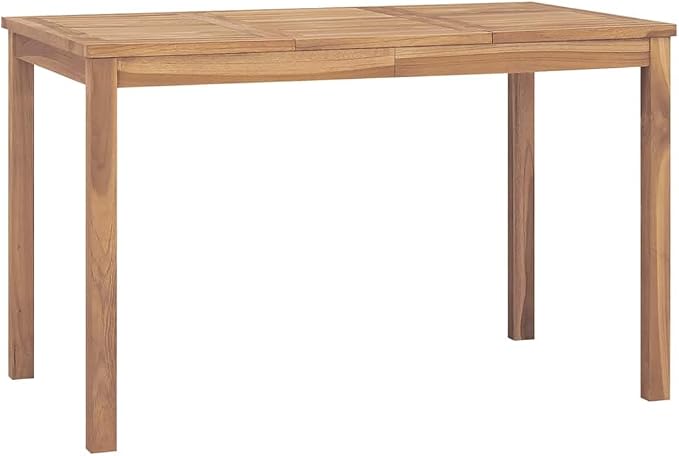 vidaXL Patio Dining Table, Patio Table, Garden Table, Garden Furniture for Front Porch Deck Lawn Backyard Terrace, Farmhouse, Solid Teak Wood