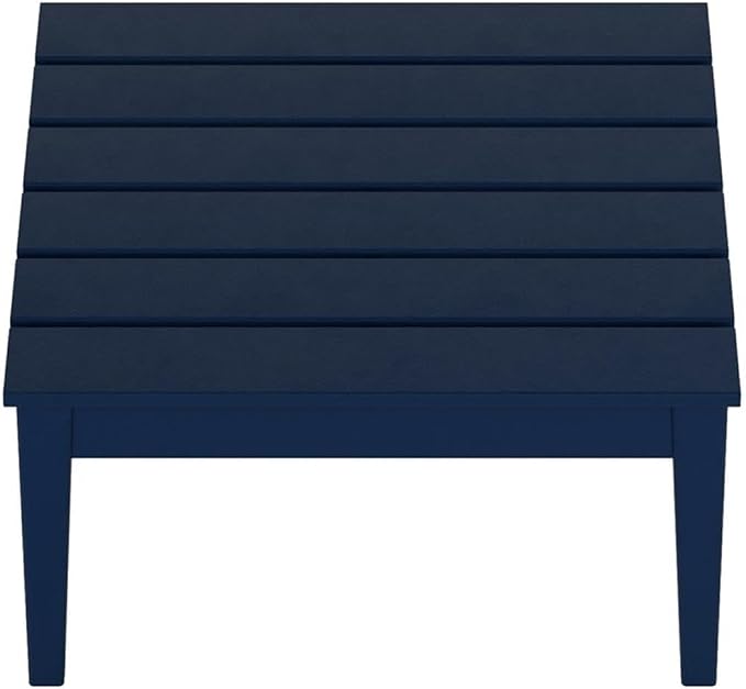 Costaelm Outdoor Side Tables for Patio, Small Patio Conversation Table Weather Resistant Coffee Table, Small Square Table Outdoor End Tables for Porch, Balcony, Poolside, Deck, Navy Blue