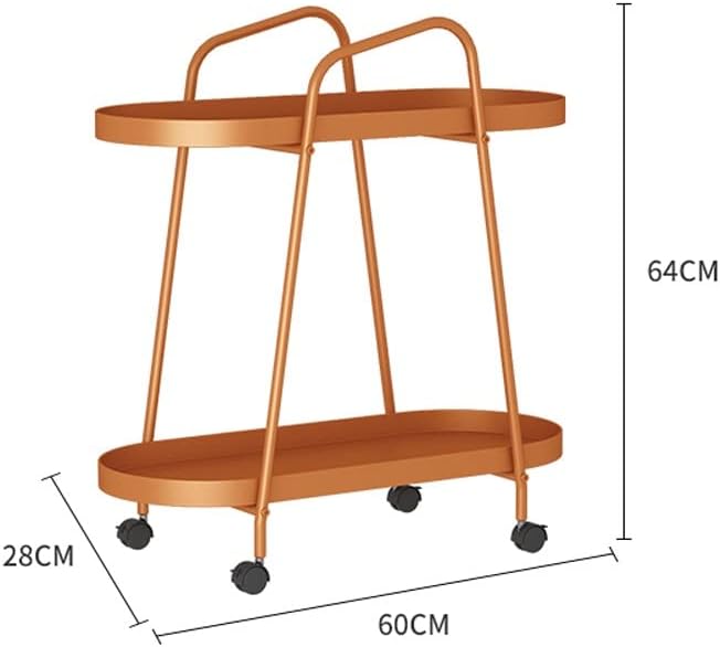 Wheeled Trolley Side Cabinet Mobile Coffee Table Living Room Sofa Small Bedside Table Office Balcony Outdoor Furniture (Color : White-Space Element (1) 3, Size : 60 * 64cm) (Svart 60 * 64cm)