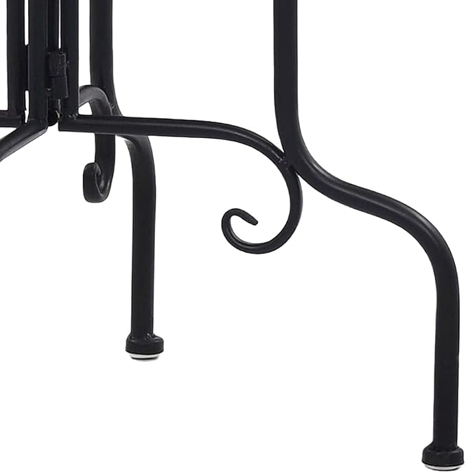 vidaXL Side Table, Plant Table, Plant Stand, Flower Pot Stand for Living Room Hall Patio Balcony Porch Backyard, Black and White Ceramic