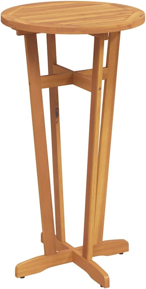 vidaXL Bar Table, Outdoor Pub Table, Bistro Table, Counter Height Table for Balcony Porch Garden Deck Backyard, Farmhouse, Solid Acacia Wood