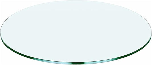 36 Inch Round Transparent Tempered Glass Table Top, Clear Table Surface Protector, Safe 1/4" Thick-Flat Polished Edge, Replacement Glass Top for Home, Office, Patio, Outdoor/Indoor