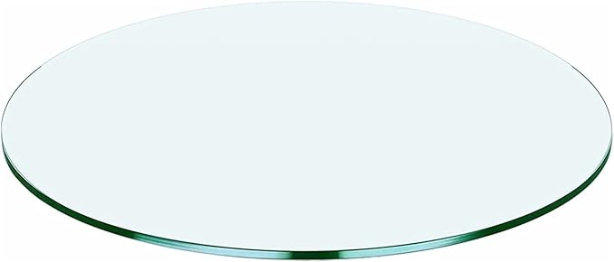 30Inch Round Transparent Tempered Glass Table Top, Clear Table Surface Protector, Safe 1/4" Thick-Flat Polished Edge, Replacement Glass Top for Home, Office, Patio, Outdoor/Indoor