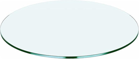 30Inch Round Transparent Tempered Glass Table Top, Clear Table Surface Protector, Safe 1/4" Thick-Flat Polished Edge, Replacement Glass Top for Home, Office, Patio, Outdoor/Indoor