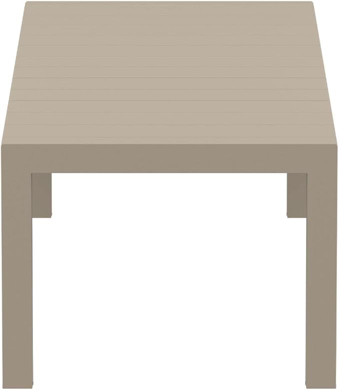 Compamia Vegas 118" Extendable Patio Dining Table in Dove Gray, Commercial Grade