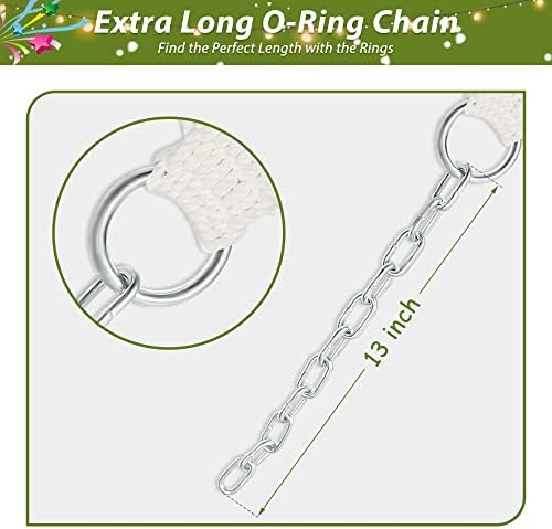 2 Person Hammock with Hanging Kits, Quilted Hammock for Tree with 2 Pcs Heavy Duty Stainless Steel S Hooks, 1 Detachable Pillow, Curved Spreader Bar,Chains, Carrying Bag,450 LBS Capacity
