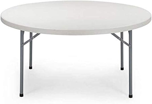 EventStable TitanPRO Plastic Folding Table - Sturdy Outdoor Folding Table - 60'' Round - 5 Pack