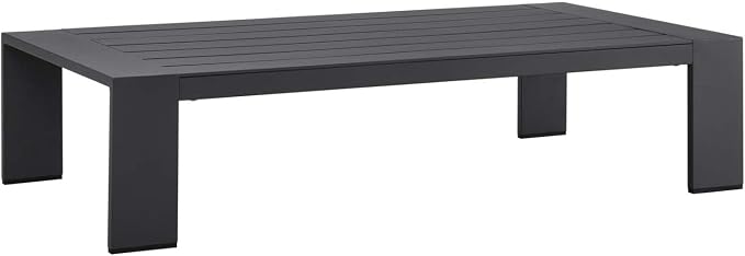 Modway Tahoe 2-Piece Fabric/Powder-Coated Aluminum Outdoor Set in Charcoal/Gray