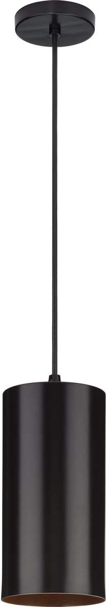 Progress Lighting Cylinder Collection 6-Inch 1-Light Antique Bronze Modern Outdoor Hanging Pendant Light