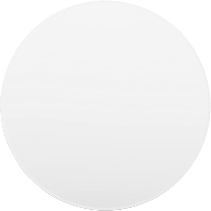 Crosley Furniture Griffith Round Outdoor Bistro Table, Retro Metal Patio Furniture for Dining, Porch, Deck, White Satin