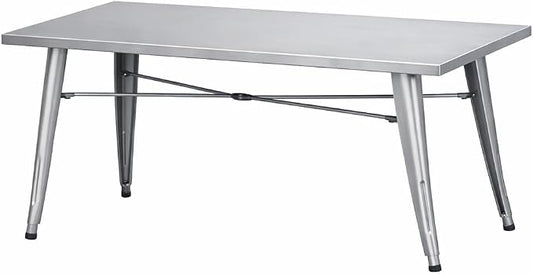 CenPro Commercial Steel 48" x 30" Silver Standard Height Outdoor Table | Restaurants, Bars, Wineries, Patios, Residential | (#32Q-145)