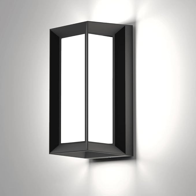 Porch Lights Outdoor Wall Sconce, 24W 2400LM 5000K Modern LED Porch & Patio Lights, Aluminum Exterior Light Fixture Matt Black IP65 Waterproof for Hallway House Backyard Garage Lighting.