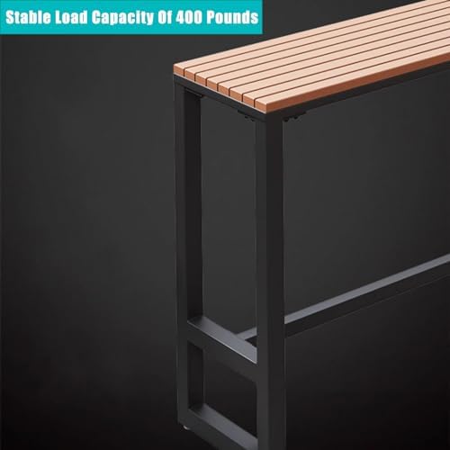 Waterproof Outdoor Bar Table – Wooden Balcony Pub Table for Railings, Counter Height, Perfect for Patio, Garden, Deck – No Stool Needed, Durable & Stylish
