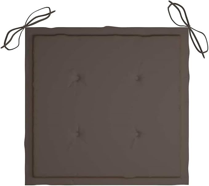 BOWERY HILL Contemporary 3-Piece Folding Patio Dining Set, Solid Teak Wood, Taupe Finish, Weatherproof Cushions, Compact Design for Outdoor Garden, Terrace, or Balcony Dining, Seats 2 People
