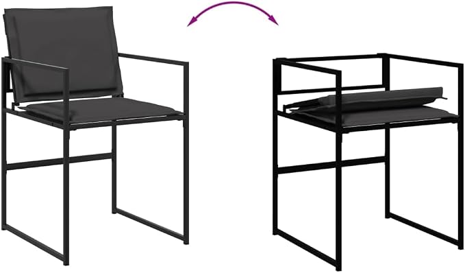 15 Piece Patio Dining Set with Cushions, Foldable Outdoor Table and Chairs, Space-Saving Backyard Garden Furniture, Textilene Fabric and Steel Frame