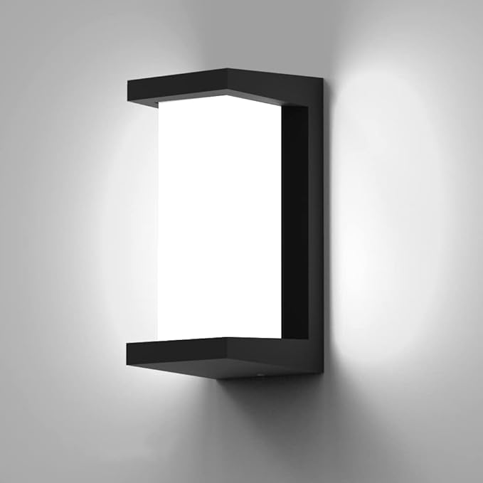 Outdoor Wall Sconce Lights, 24W 5000K Daylight White Aluminum Exterior Light Fixture Wall Mount Ip65 Waterproof, Led Porch Light for Garage Walkway Hallway Backyard Garden.