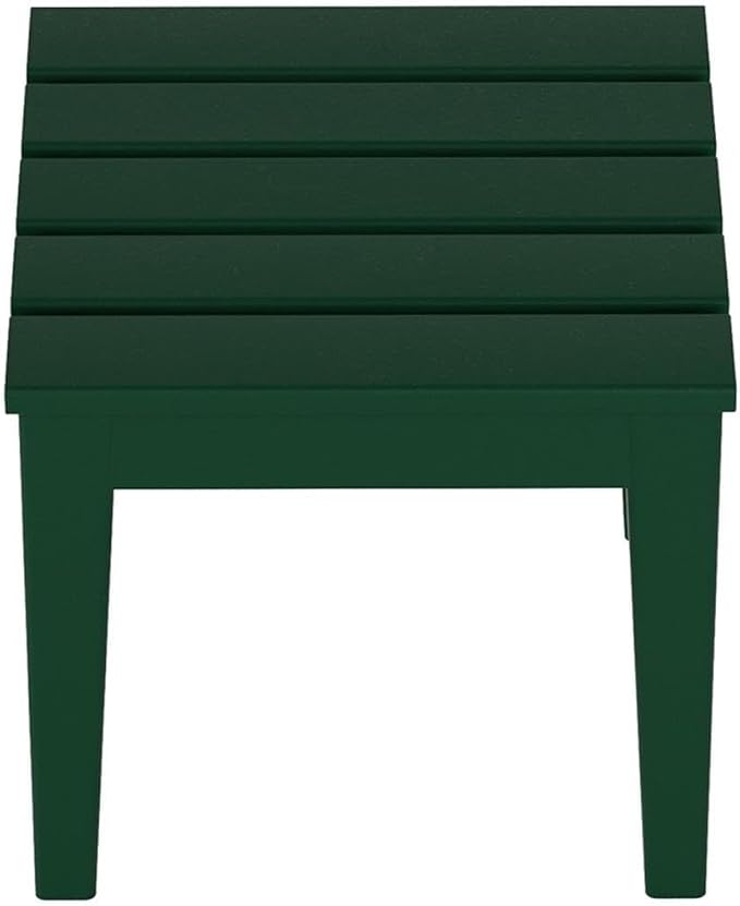 Costaelm Small Outdoor Side Table, Patio End Table Weather Resistant Outdoor Coffee Table, Square Conversation Table for Indoor, Porch, Balcony, Garden, Poolside, Deck, Dark Green