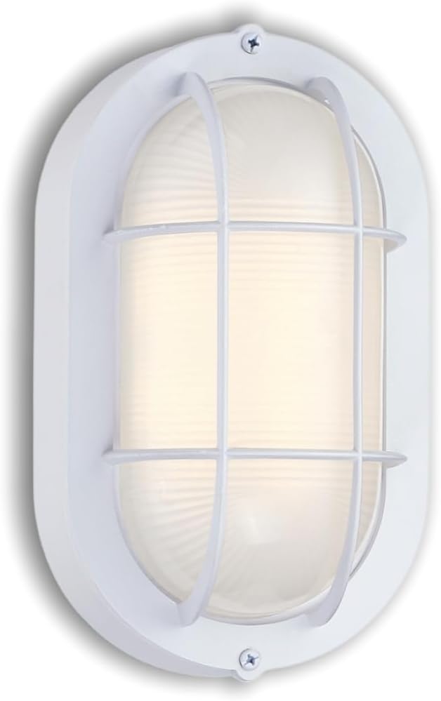 WISBEAM LED Bulkhead Light, Outdoor LED Wall Light for House, Dimmable, 6W Replace 60W, 450 Lumen 3000K Daylight White 80CRI, Waterproof, ETL Rated