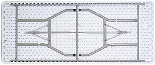 6ft Folding Table White Plastic Folding Table Portable Long Foldable Tables Indoor Outdoor Picnic Camping Fold Table 6 Foot Party Table (4ft, 6ft, 8ft)