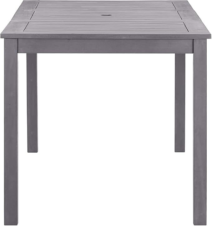 Outdoor Wooden Table,Rustic Farmhouse Style Dinner Table,Dining Table for Kitchen, Dining Room & Living Room,Patio Table Gray Wash 55.1"x31.5"x29.1" Solid Acacia Wood
