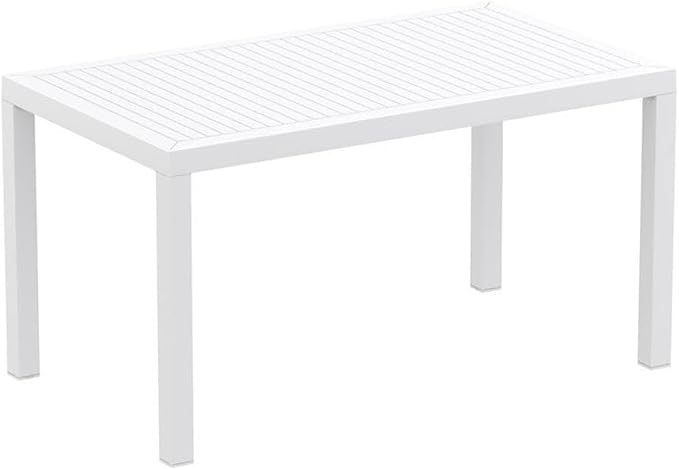 Compamia Ares 7 Piece Patio Dining Set in White, Commercial Grade