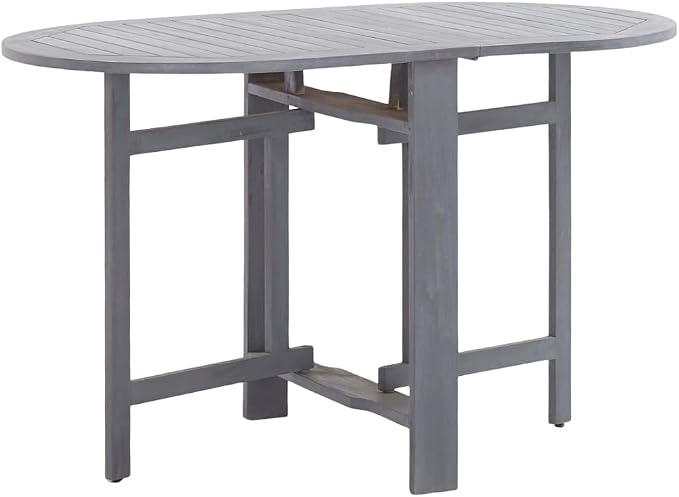 Table & Outdoor Table Gray Solid Acacia Wood Dining Table Patio Table for Garden Balcony Patio 47.2 x 27.6 x 29.1 in