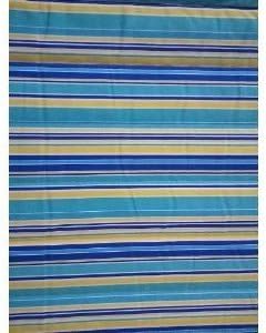 14 Ft. Water Treated Wooden Arc Hammock Stand + Premium Quilted, Double Padded Hammock Bed. 2 Person Bed.450 LB Capacity(Coffee Stain/Teal & Yellow Stripe)