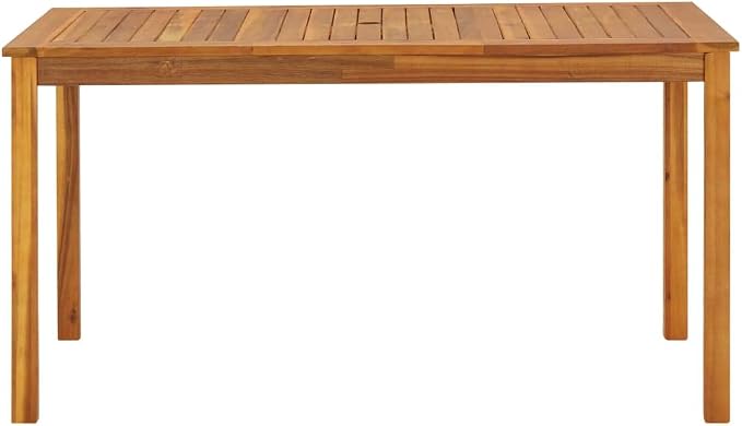 Outdoor Wooden Table,Rustic Farmhouse Style Dinner Table,Dining Table for Kitchen, Dining Room & Living Room,Patio Table 55.1"x31.5"x29.1" Solid Acacia Wood