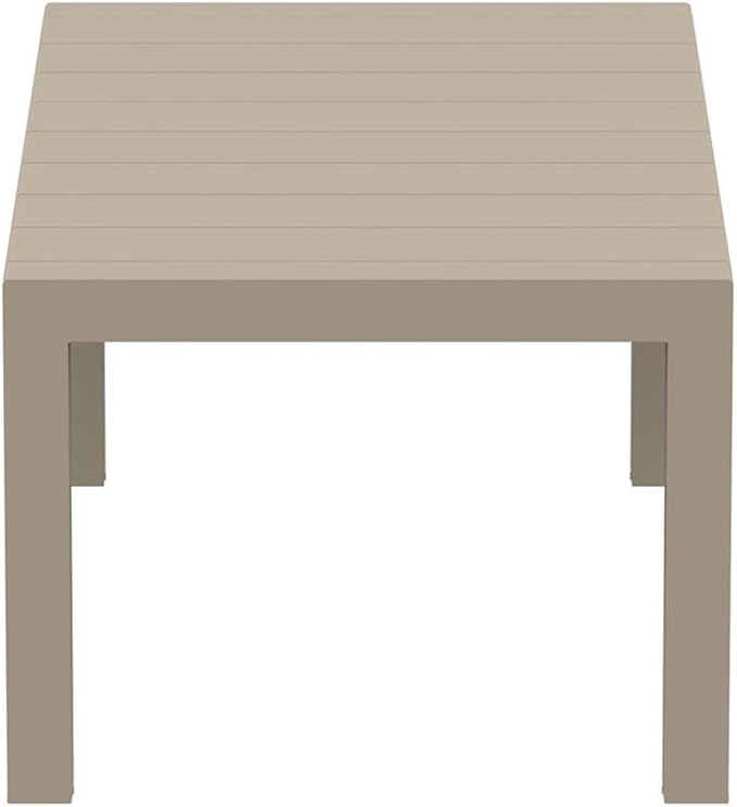 Compamia Vegas 86" Extendable Patio Dining Table in Dove Gray, Commercial Grade