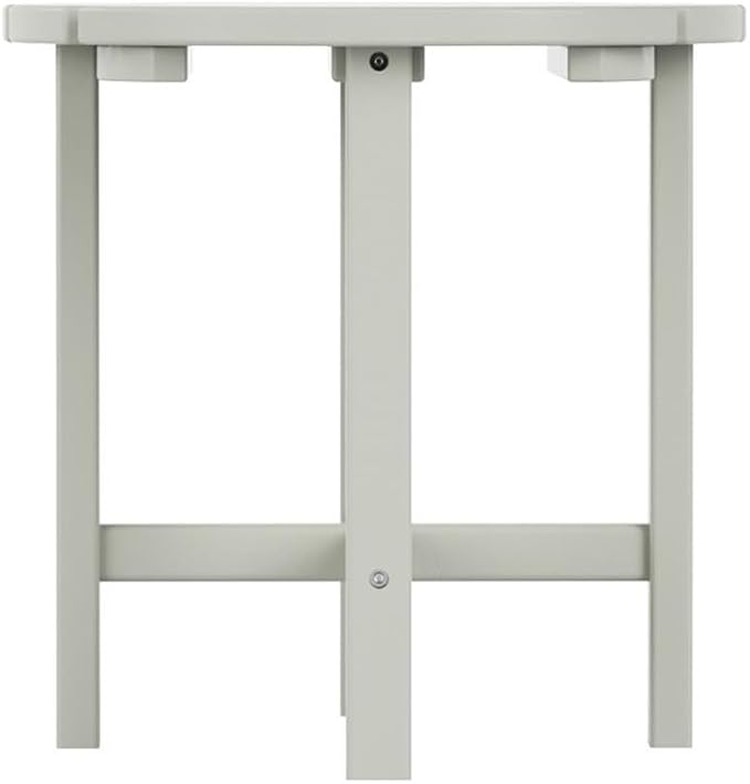 Costaelm Round Outdoor Side Tables, Adirondack Patio Tables for Outside, HDPE Patio End Table Weather Resistant, Balcony Table for Pool, Seaside, Backyard, Porch, Indoor Companion, Sand