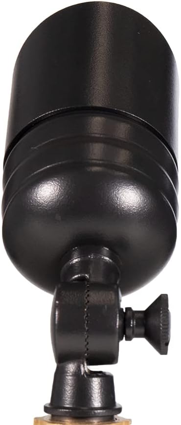 VOLT Fat Boy 12V Brass Outdoor Mini Spotlight (Black) | Lamp Ready, Low Voltage, Ideal for Landscape Lighting of Yard Lawn Garden Patio Trees & House