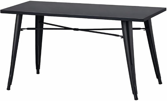 CenPro Commercial Steel 48" x 30" Black Standard Height Outdoor Table | Restaurants, Bars, Wineries, Patios, Residential | (#32Q-144)