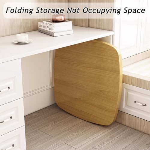 Japanese Folding Low Table, Wooden Space-Saving Floor Desk, Perfect for Bedroom & Outdoor Use, Ideal for Tea Room, 31.5" x 31.5" Small Coffee Table