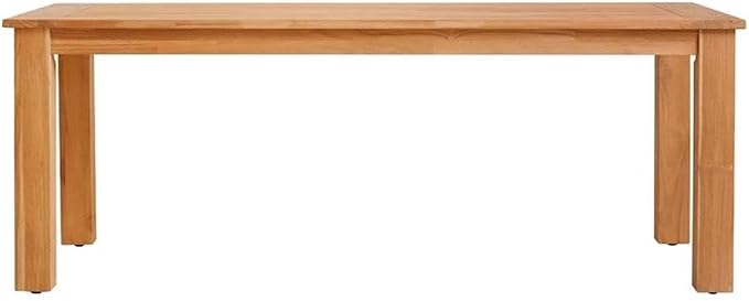 Linon Barlow Teak Outdoor Dining Table 80" Long Seats Up to 8 in Natural Finish