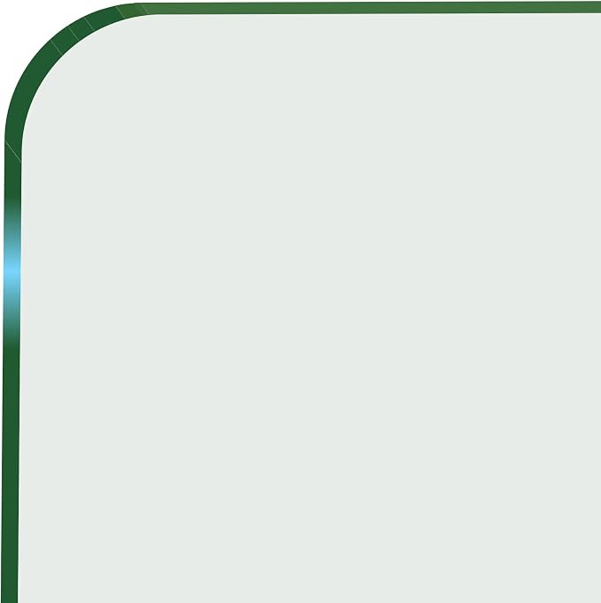 Dulles Glass 42 inch Square Glass Table Top - Tempered - 1/2" Thick Glass Surface, Safe Beveled Edge, Radius Corners, Multipurpose for Dining Table, Patio, Coffee and End Table