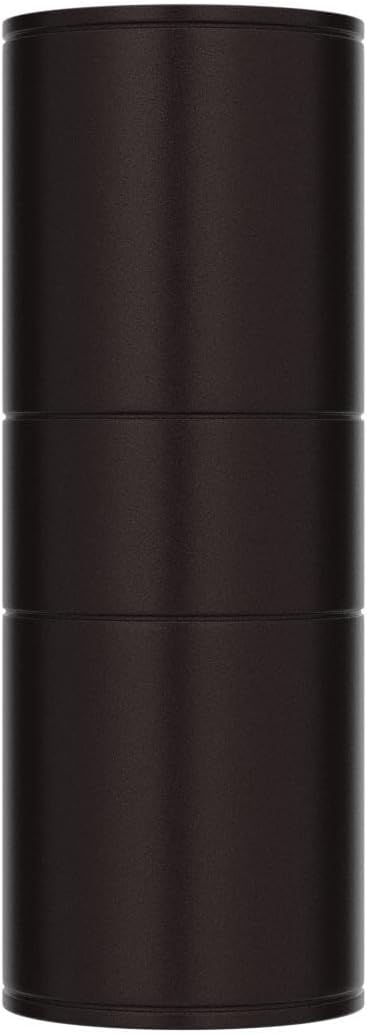 Exterior Lighting Fixtures, Dusk to Dawn Outdoor Wall Sconce | Bronze Cylinder Up Down Lighting for House Garage Front Porch, Aluminum Anti-Rust 12in with E26 Base,Warm White, ETL Listed