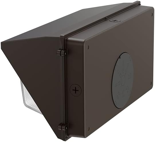 Lithonia Lighting 17" LED Wall Pack Outdoor Light, Dusk to Dawn Photocell | Bronze Outdoor Light Fixture, 3000K/4000K/5000K CCT, Adjustable Lumens, UVOLT (TWR2 LED ALO SWW2 UVOLT PE DDBTXD)