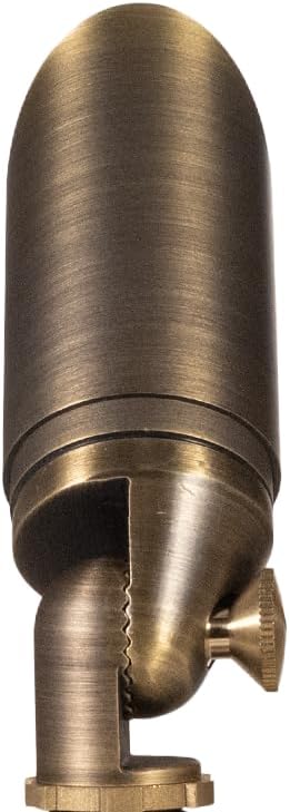 VOLT Top Dog Scotty 12V Cast Brass Mini Outdoor Spotlight (Bronze) with 4W 2700K Warm White 350 Lumen MR11 LED Bulb for Low Voltage Landscape Lighting of Yard, Lawn, Garden, Patio, Trees & House
