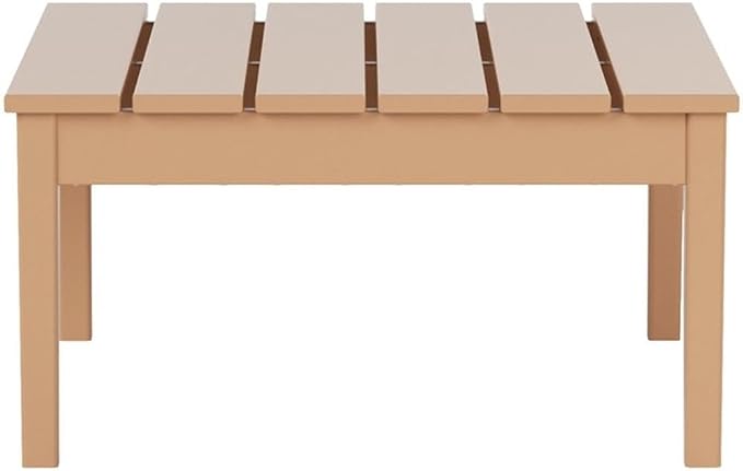 Costaelm Outdoor Side Tables for Patio, Small Patio Conversation Table Weather Resistant Coffee Table, Small Square Table Outdoor End Tables for Porch, Balcony, Poolside, Deck, Teak